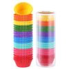 Gifbera Colored Mini Paper Cupcake Liners Vibrant Muffin Baking Cups 400-Count