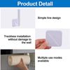INCREWAY 8Pcs Decorative Wall Mounted Drapery Tiebacks, Self Adhesive Curtain Hooks, L Shaped, White