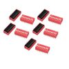 sourcing map 10 Pcs DIP Switch 2 Row 16 Terminals 8 Positions Sliding Switch 2.54mm Pitch