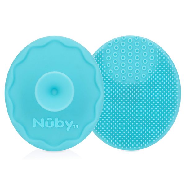 Nuby Scrubbies Silicone Bath Brush with Built-in Handle, 2 Count