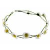 Daisy White WEdding Day Headband -17 cm Diameters, adjustable