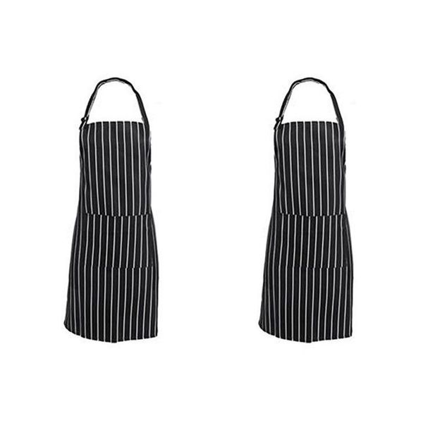 Ardisle 2 Pack Kitchen Stripe Pattern Apron Pocket