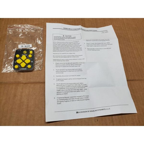 OEM Fisher Plow Controller Key Pad/Touchpad 96450 Snow Handheld Fleet Flex 9800