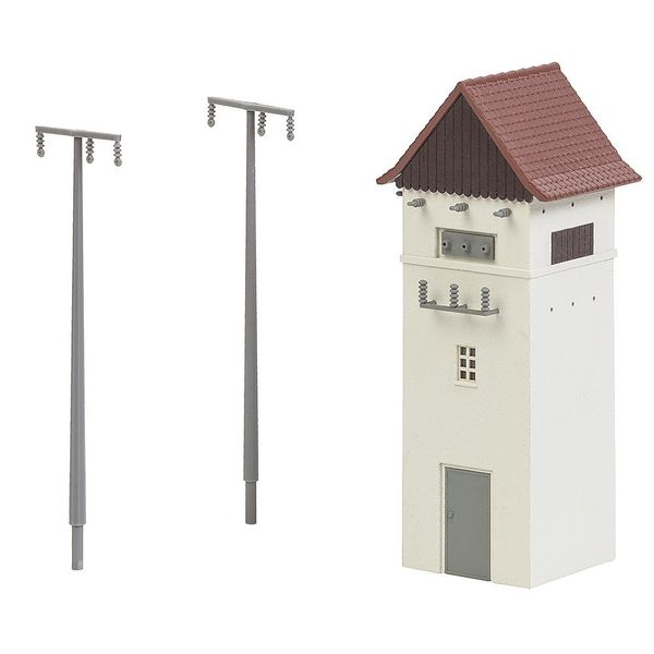 Faller FA 120241 Transformer House with Power Poles, Accessory for Model Railways, Model Building