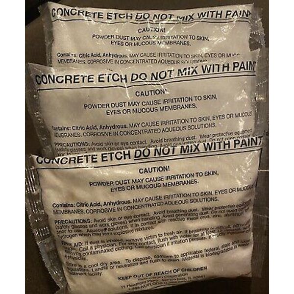 3 Bags-Rust-Oleum Concrete Etch for Concrete Floors 14.4oz Per Bag. Sealed