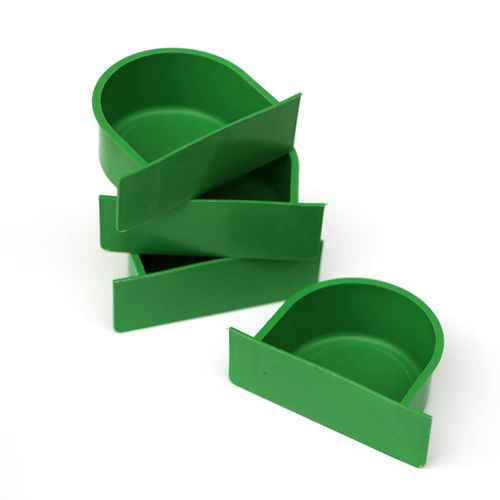 10 Pieces Bird Feeding Cup Half Round Bird Cage Cup Birds Feeder Bird Cage Feeder Bird Feeding Dish Cup Parrot Food Bowl Parrot Feeding Bowl Bird Cage Food Cup, Green