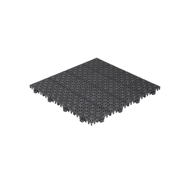 Stecksystem Kunststofffliesen Hestra Universa | Bodenfliesen Kunststoff | Bodenplatten | Klicksystem Fliesen | 11 Fliesen à 30 x 30 cm | dunkelgrau