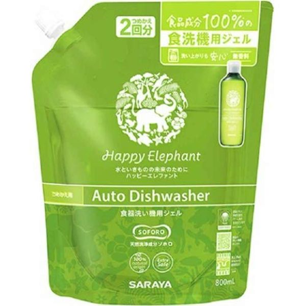 Happy Elephant Dishwasher Gel Refill, 800ml x 12 Count