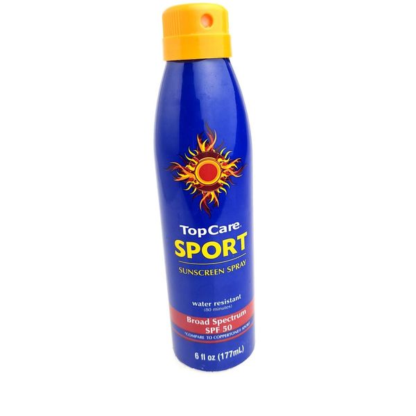 Top Care Sports Sunscreen Spray Water Resistant SPF 50 Broad Spectrum USA Seller