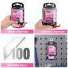 WORKPRO 100-Pack SK5 Utility Knife Blades Replacement Utility Blades w/Dispenser