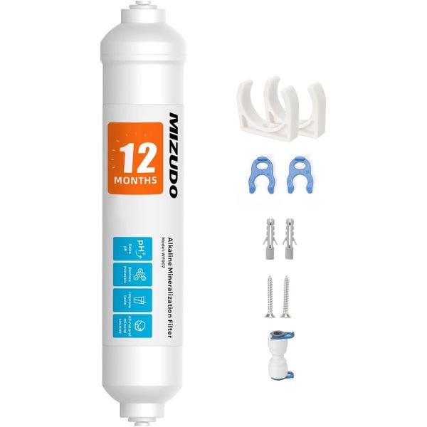 MIZUDO Remineralization Filter for Reverse Osmosis System Alkaline Water Filter