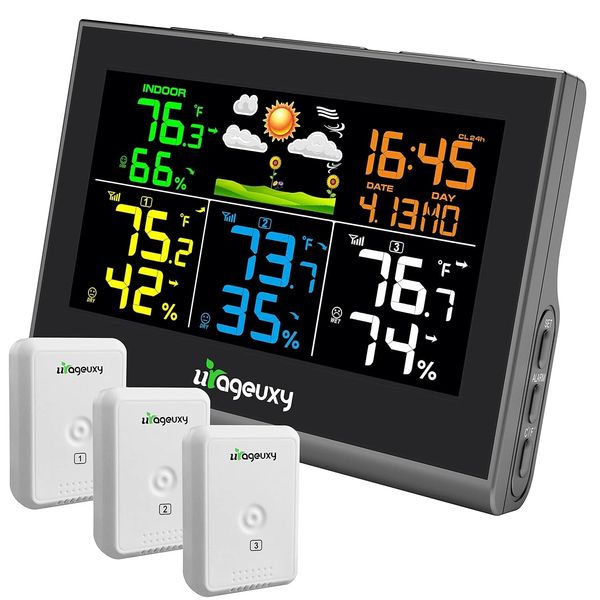 Multiple Sensor Weather Station Wireless Indoor Outdoor Thermometer Hygrometer