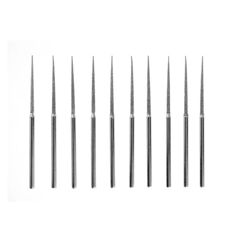 SE 10-Piece Diamond-Coated Tapered Bead Reamer Set - 2-¾ Inch Length, ⅛-Inch Shank, Compatible with Rotary Tools - Ideal for Jewelry Making, Crafts, and More - DF83611