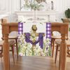 Linen He is Risen Easter Table Runner 72 Inches Long He is Risen Easter Decor Religious Jesus Easter Spring Summer Home Kitchen Dining Room Table Decorations