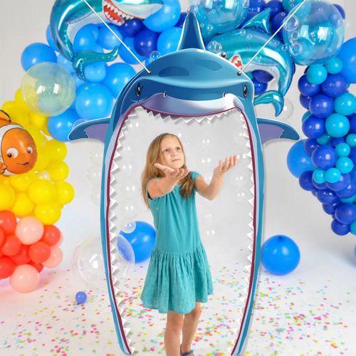 Zliisang Cartoon Shark Door Cover Banner Ocean Theme Shark Party Decorations Summer Sea Birthday Backdrop for Wall Indoor Home Decor Photoshoot Props