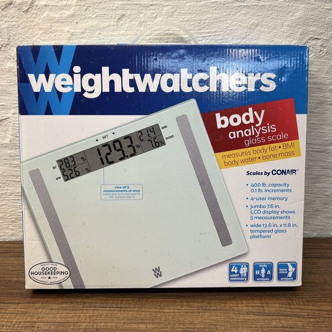 Weight Watchers Body Analysis Clear Glass Bluetooth Digital