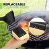 Barbecue Cleaning Brush Kitchen Outdoor Grill Cleaner w/Replaceable Head Black