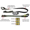 ROK Strap Adjustable Motorcycle Stretch 18"-60" 2-Pk - Lime Green