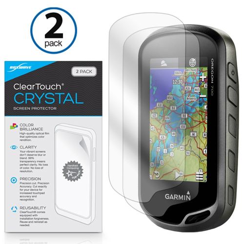 BoxWave Screen Protector Compatible with Garmin Oregon 700 - ClearTouch Crystal (2-Pack), HD Film Skin - Shields from Scratches