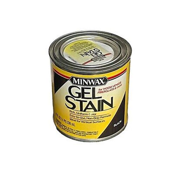 Minwax 260924444 Interior Wood Gel Stain 1/2 Pint Black