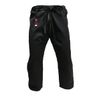 Budodrake Karate trousers black with drawstring, without elastic waistband, black