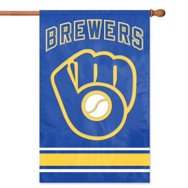 Party Animal MLB Milwaukee Brewers Applique Banner Flag