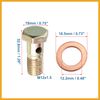 Partuto 2 Set Banjo Bolt Brake Fitting Adapter M12x1.5 Thread Banjo Bolt Replacement