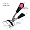 Pinkiou Eyelash Curler with Comb Fit All Eye Shape Curved Eyelash Curlers for Women Make Up Natural and Long Lasting Eye Lash Curler False Lashes Accessory - Black