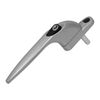 uPVC Universal Window Handle Inline Locking Espag Double Glazing Satin Silver 30mm
