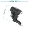 ACROPIX Windshield Washer Nozzle Chrysler Black 2 Pack