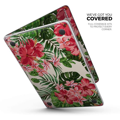 Design Skinz Dreamy Subtle Floral V1 Full-Body Wrap Scratch Resistant Decal Skin-Kit Compatible with MacBook 13" Pro M1 (A2338)