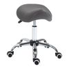 Hydraulic Adjustable Rolling Massage Salon Stool Spa Saddle Chair, Gray