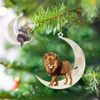 Animals Moon Ornaments - Lion Christmas Tree Decorations