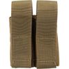 TRYBE Tactical Covered Double Pistol Magazine Pouch, Coyote Tan, 22HPC2CB