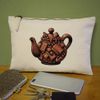 'Chocolate Teapot' Canvas Clutch Bag/Accessory Case (CL00039755)