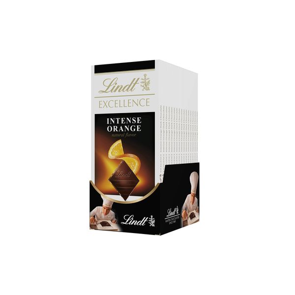 Lindt Excellence Orange Dark Chocolate Bar, 3.5 oz, 12 Pack