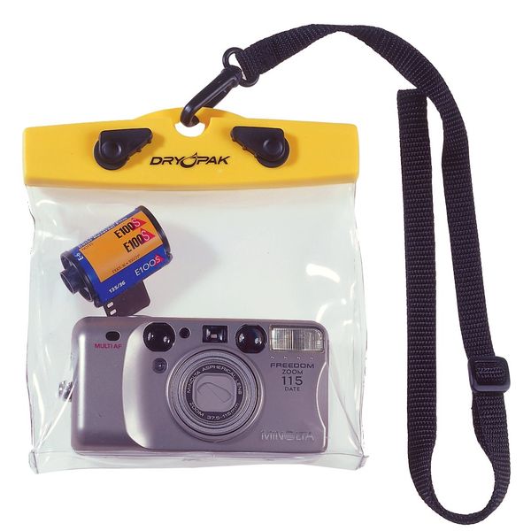 Dry Pack Camera Case, Clear, 6 x 5 x 1 1/2, Yellow/Clear