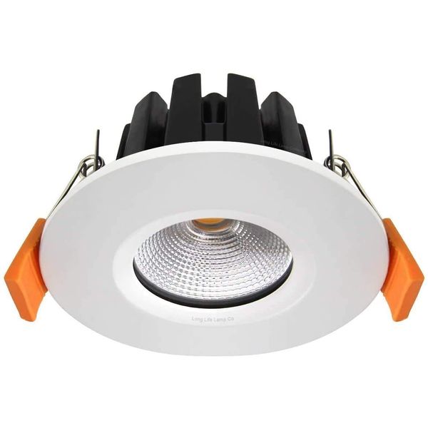 6w Modern LED Recessed Fire Rated Ceiling Down Light IP65 Warm White 3000k