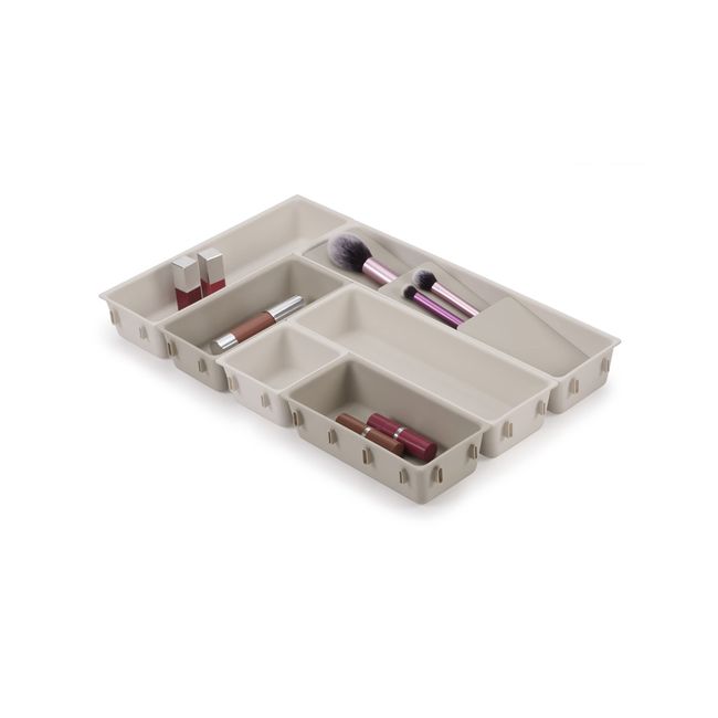 Joseph Joseph Viva - Modulares 7-teiliges Makeup-Schönheits-Schubladen-Organisationsset, Aufbewahrungsboxen mit Unterteilungen für Makeup, Kosmetikartikel, Haarschmuck