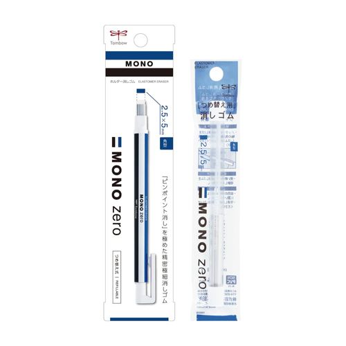 Tombow JCB-233AZ MONO Zero Pen-shaped Rectangular Eraser with Refill for Eraser