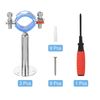 Sourcing Map 2Pcs Pipe Support Bracket, Stainless Steel, Wall Mount & Ceiling Mount, Adjustable Height 100-200mm, OD Pipe 32-34mm