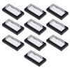 sourcing map 10pcs Waterproof Case Switch Covers Caps Protector Clear Black Rectangle Splash for Boat Rocker Switch