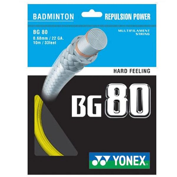 Yonex BG 80 Yellow Badminton Racket String 10M SET