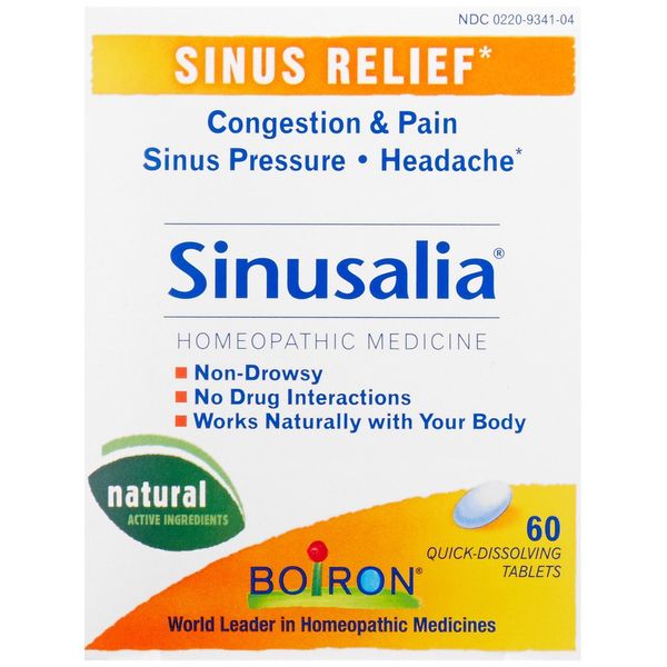 Boiron Sinusalia, 60 Tablets, Homeophathic Medicine for Sinus Relief