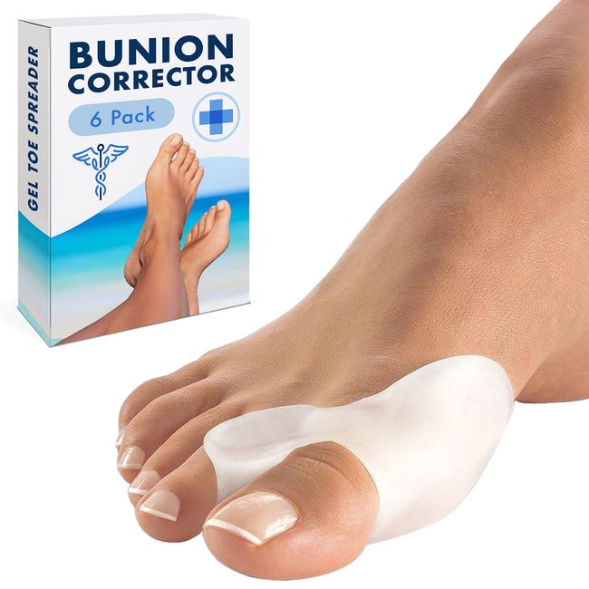 3 Pairs x Gel Bunion Corrector Toe Protectors Straightener Separators Toe Spreader (6 pcs)