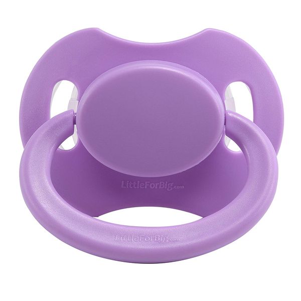 LittleForBig Adult Baby Pacifier, For Adults, 2nd Generation, Lid Included, Individually Packaged, Can Be Combined, Solid Color, Illusion Purple