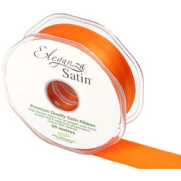 ELEGANZA Double Faced Satin 25mm x 20m Orange No.04