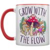 Grow with The Flow Red Inner 2-Tone Tea and Coffee Mug White