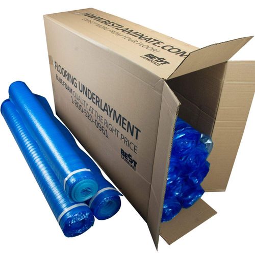 3in1 Vapor Barrier Flooring Underlayment w/Overlap and pre-Attached Tape Strip - Bestlaminate- 2mm - 100sq.ft roll