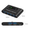 USB Switch, USB Switcher 2 Computers, USB 2.0 Switch Sharing 4 USB Devices KVM Switcher Box for PC, Printer, Scanner, Mouse, Keyboard with 2 Pack USB Cable, Compatible with Mac/Windows/Linux